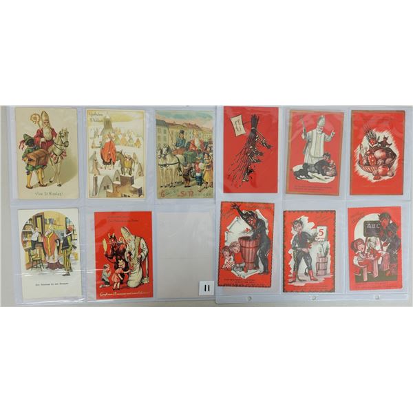 Krampus Holiday Greeting Christmas Postcard Album 59 Cards