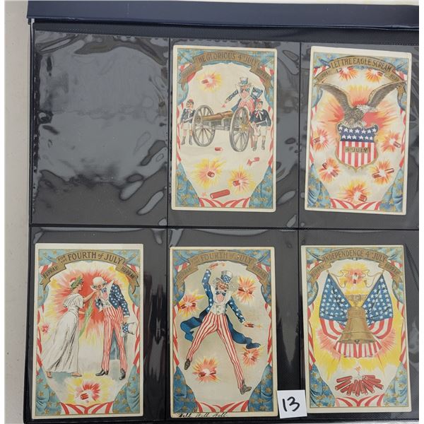 Patriotic Holiday Greeting Postcard Album 65+