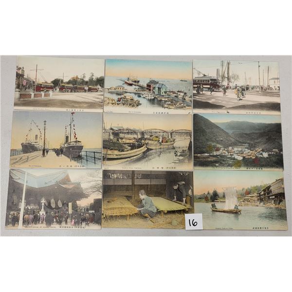 Hand Colored Japan Postcards Approx. 125