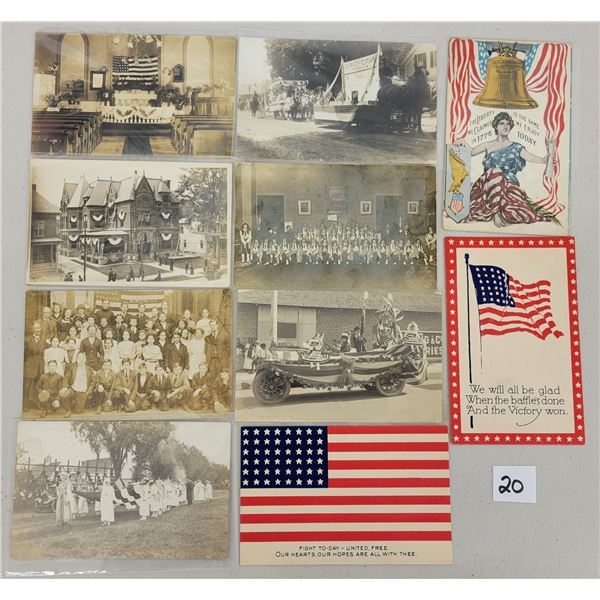 USA Flags & Patriotic Postcards 45+