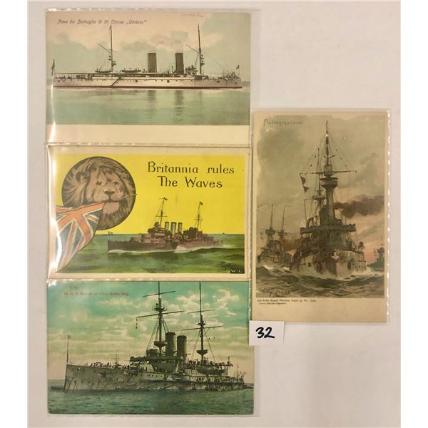 International Navy & Military Ship Postcards Approx. 100