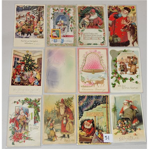 Santa Claus Christmas Holiday Greeting Postcards 40+