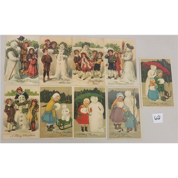 PFB Snowmen Holiday Greeting Postcards 9