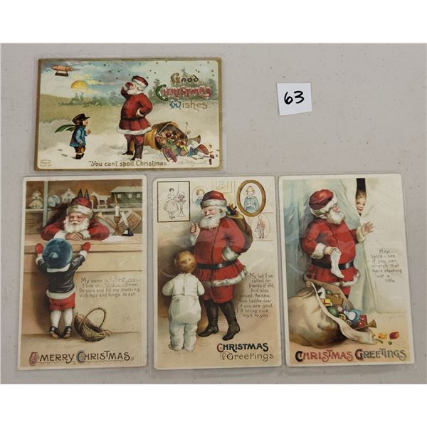 Clapsaddle Santa Claus Christmas Holiday Greeting Postcards 8