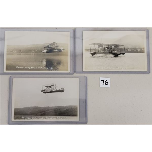 Real Photo Atlantic City, New Jersey Jaquita Flying Boat Postcards 3