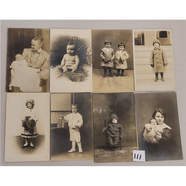 Real Photo Children postcards. Approx. 75