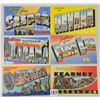 Image 2 : Large Letter Linen Postcards 60+