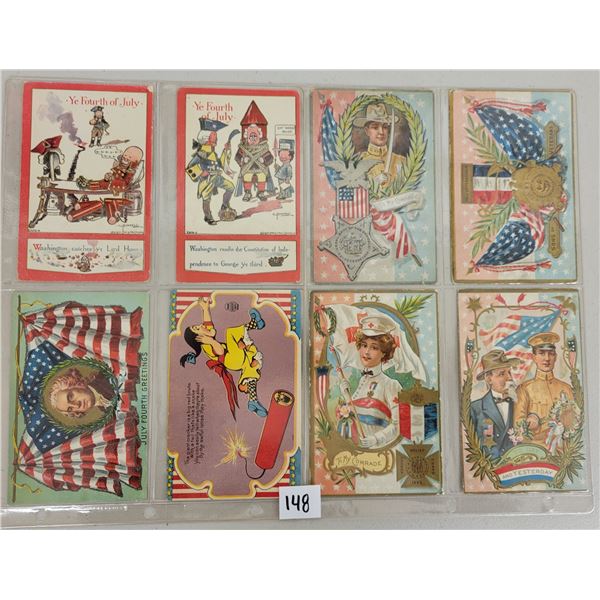 Patriotic Greeting Holiday Postcard Album 24