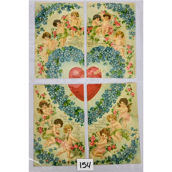 2 Valentine's Day Holiday Greeting Installment Sets 8 Postcards