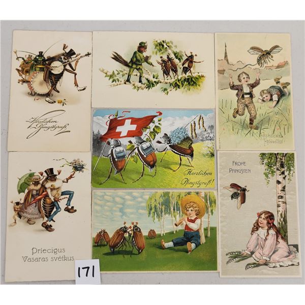 Insects on Greeting Postcards 45+