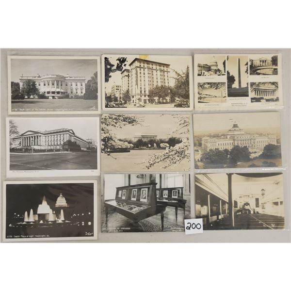 Washington D.C. Real Photo Postcards Approx. 240