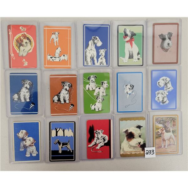 Vintage Playing Cards with Dogs Approx. 66