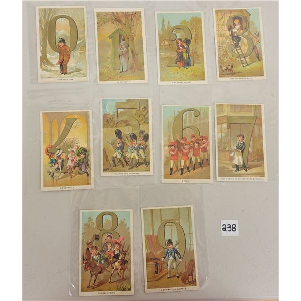 Trade Card Set Numbers 0-9 Children by Aubry