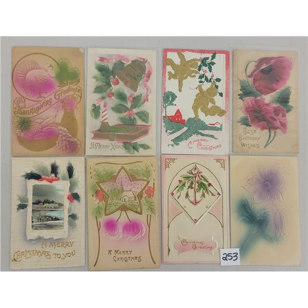 Airbrushed Holiday & Greeting Postcards Approx. 140
