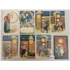 Image 1 : New Years Holiday Greetings with Children & Clocks 16 Postcards