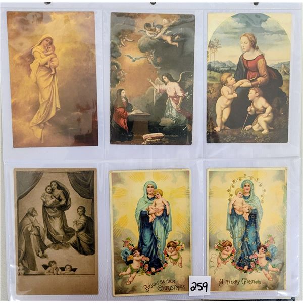 Religious Nativity Scene Christmas Greeting Postcard Album Approx. 165