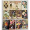 Image 1 : Greetings with Flower Vases 19 Postcards