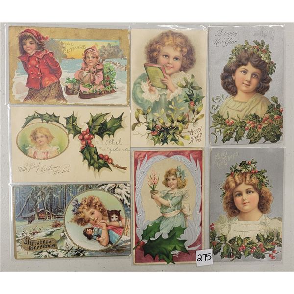 Christmas Children Holiday Greeting Postcards 45