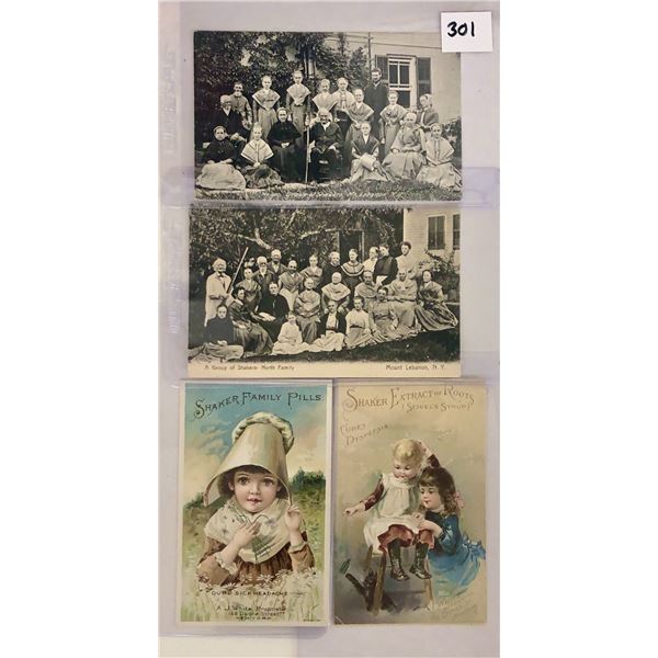 New York Shaker Religion Postcards & Trade Cards 5