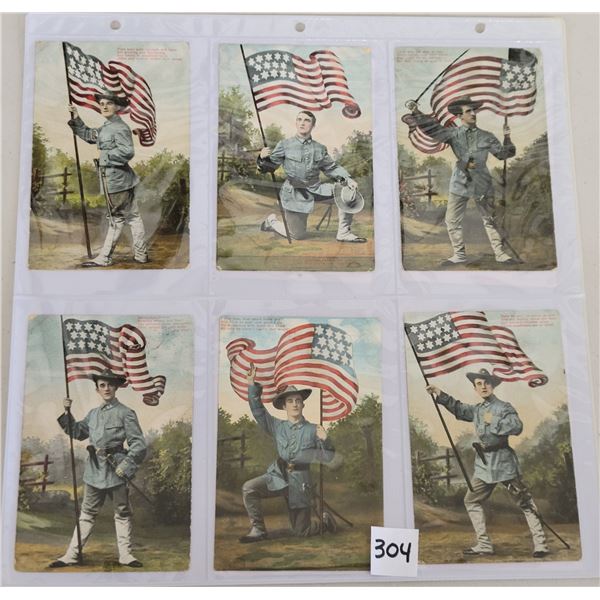 Flags & People with Flags Album Approx. 180 Postcards