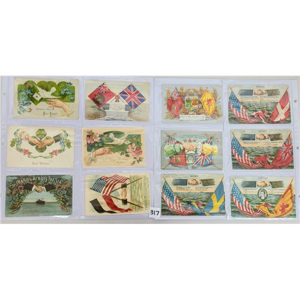 Greetings with Hands Postcard Album 80+