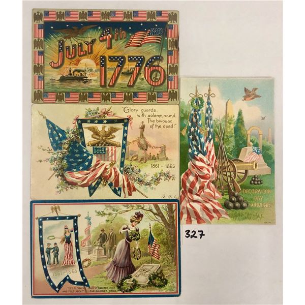 Patriotic Holiday Greetings Approx. 55 Postcards