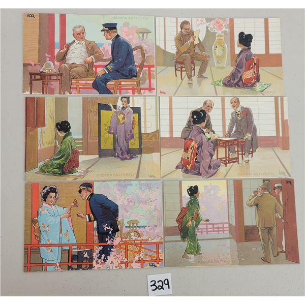 Madam Butterfly Japanese Opera Postcard Set & Wrapper 12 Cards