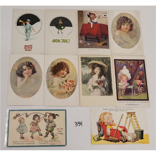 Signed Artist Children Postcards 25