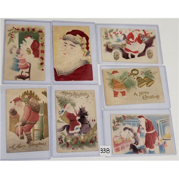 Airbrushed Holiday Santa Claus Postcards 7