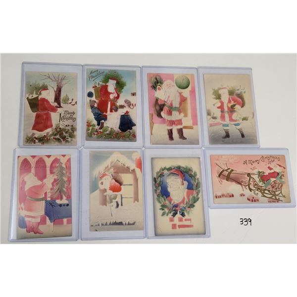 Santa Claus Christmas holiday Greeting Airbrushed Postcards 8