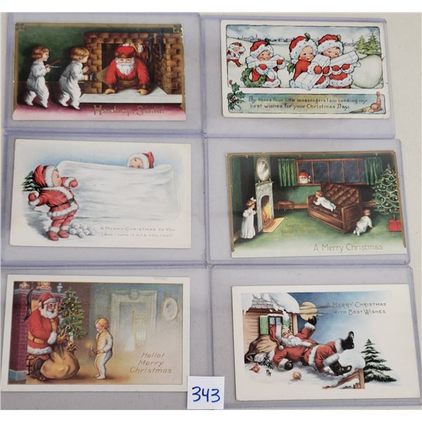 Whitney Santa Claus Nimble Nick Christmas Holiday Greeting Postcards 9