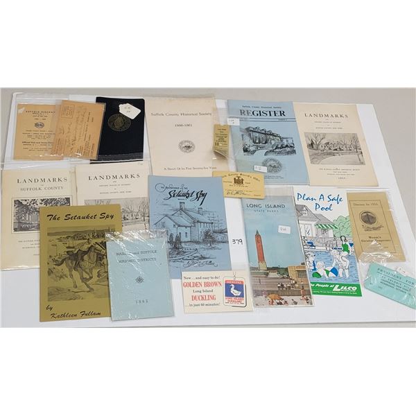 Vintage Ephemera of Suffolk County Long Island New York Approx. 18 Pieces