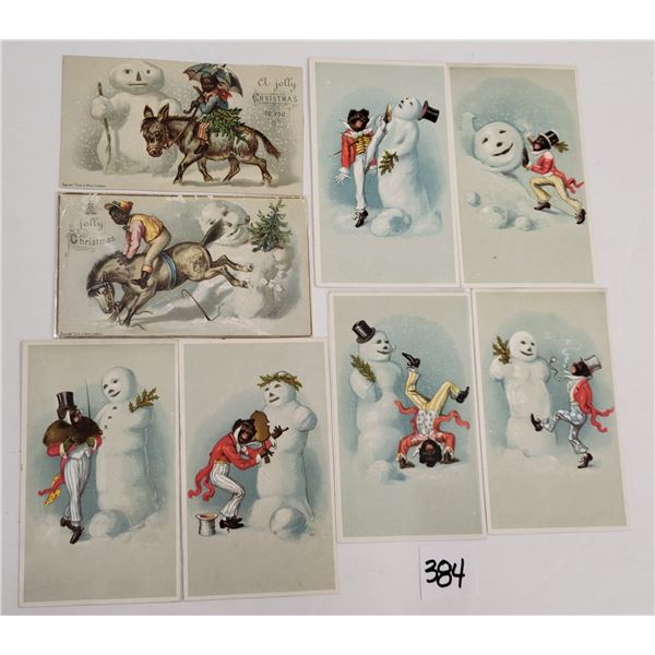 Black Americana - Snowmen Ephemera Trade Cards 8