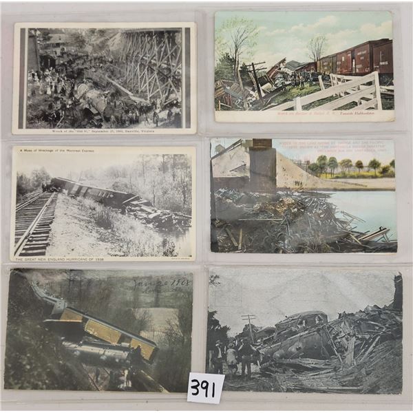 Transportation - Train & Railroad Wreck Postcards 16