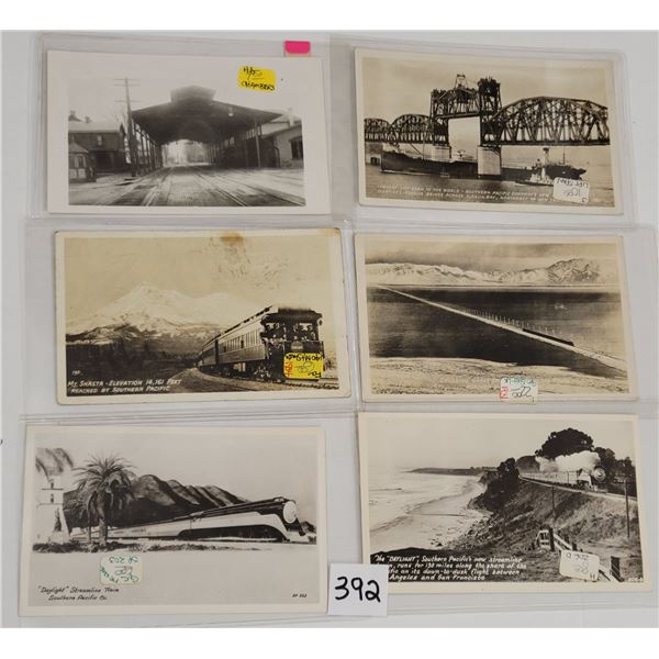 Real Photo Trains & Railroad Postcards Approx. 65