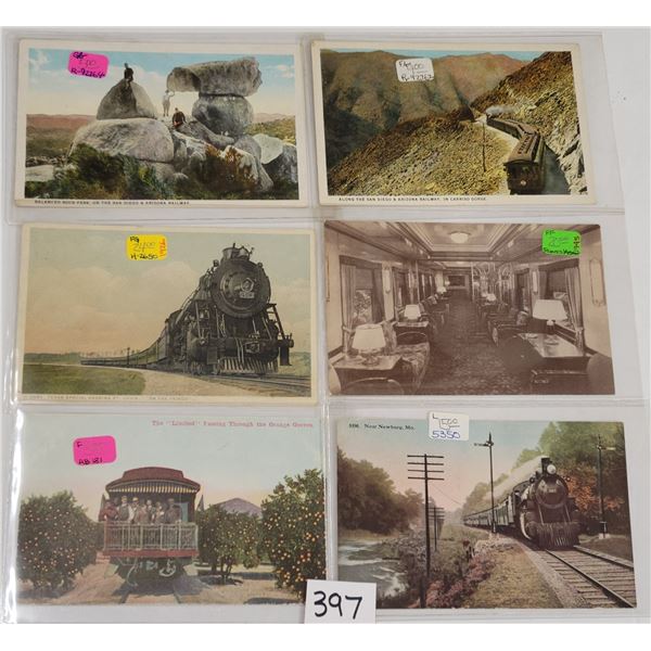 Trains Railroad Postcards Approx. 50