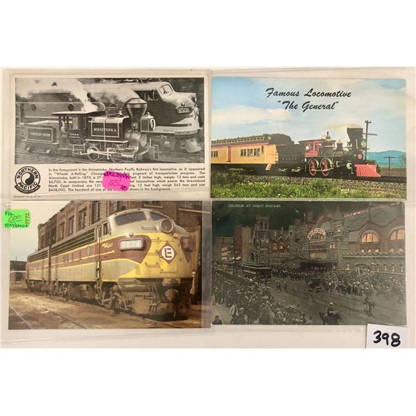 Trains - Railroad - Depots 90+ Postcards