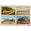Image 1 : Curteich Linen Railroad - Train Postcards Approx. 160