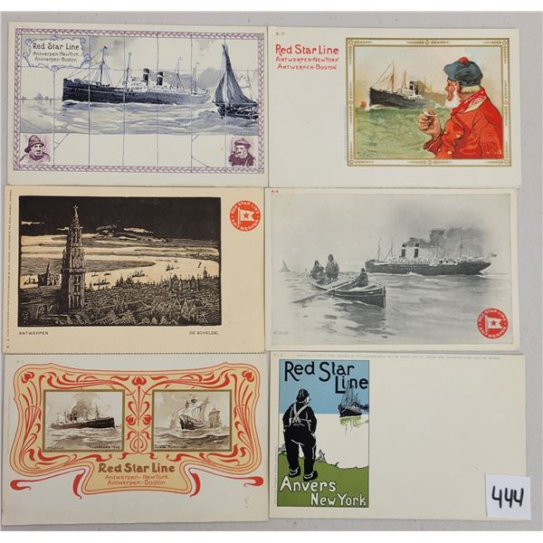 Transportation - Red Star Line Ship Ocean Liner Postcards 6