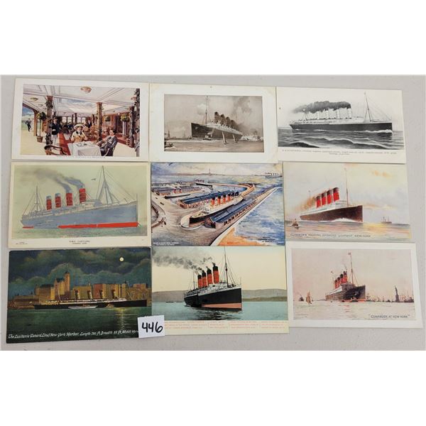 Transportation - Ocean Liners Lusitania & Mauretania Ship Postcards 14