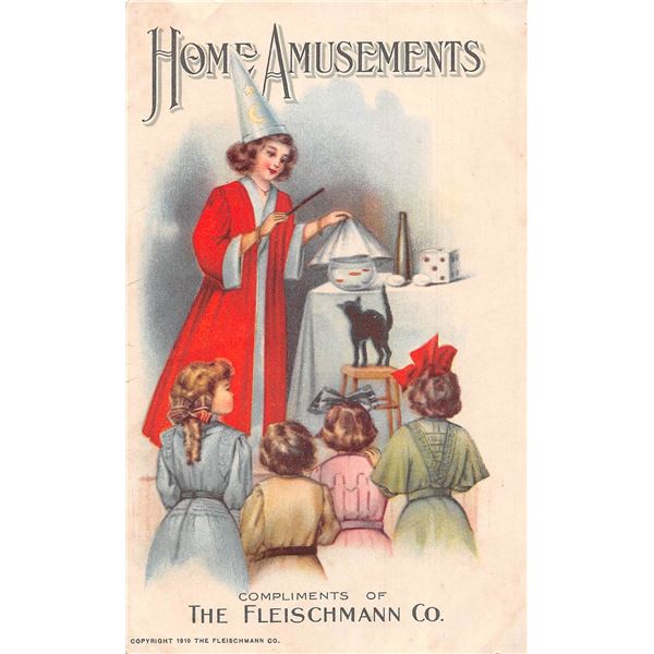 Fleischmann Co. Trade Card Halloween Like Witch & Children