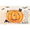 Image 1 : Jack-O-Lantern Black Cats & Bats Halloween Holiday Greeting Postcard