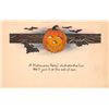 Image 1 : Halloween Jack - O - Lantern & Bats Holiday Greeting Postcard