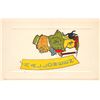 Image 1 : Dressed Pumpkin & Black Cat Halloween Holiday Greeting Postcard