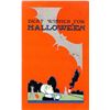 Image 1 : Best Wishes for Halloween Child Under Bat Orange Background Postcard