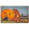 Image 1 : Whitney Cat & Dog with Jack-O-Lantern Halloween Holiday Postcard