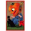 Image 1 : Halloween For Us Jack-O-Lantern & Black Cat Holiday Greeting Postcard