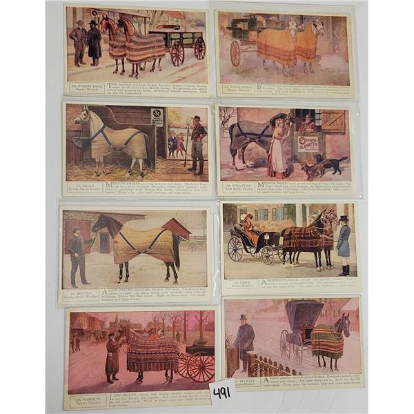 Advertising 5A Horse Blanket Postcards 8