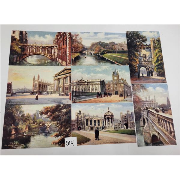 Tuck Group of 12 "Cambridge" England Postcards