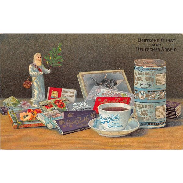 Santa Claus Chocolate Advertising Postcard